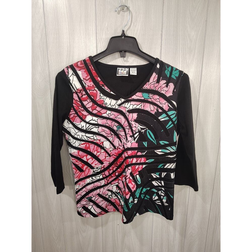 Women's Take Two Floral Long Sleeve Size M Fairy Casual Minimalist Boho